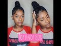 Top Knot Bun On Natural Hair