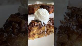 TOASTED COCONUT PECAN BREAD PUDDING - recipe on my website through the link in my bio 🤎 #shorts