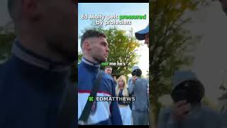 Ed Matty Pressured During Protest