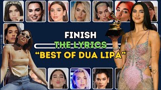 Finish The Lyrics 🎤🎶 | Best Of Dua Lipa | Break My Heart, IDGAF, Physical, Levitating | Music Quiz 🔥