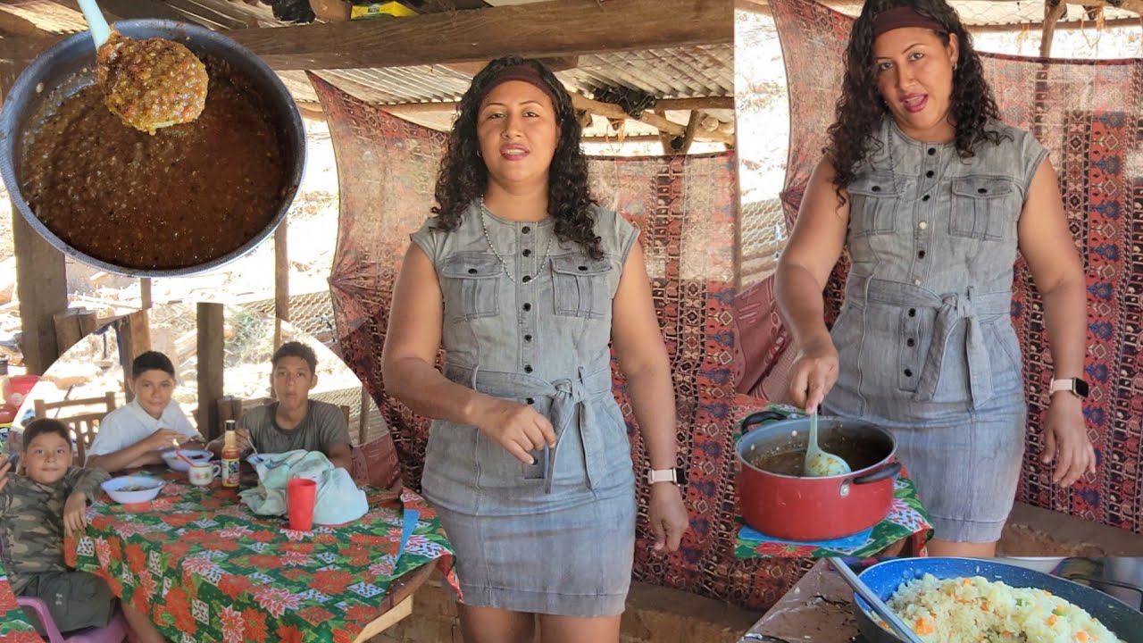 PREPARANDO UN ARROZ CON BERDURAS Y SOPA DE FRIJOLES..SALSA PICANTE 😋 