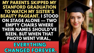 MY PARENTS SKIPPED MY STANFORD GRADUATION TO WATCH MY SISTER’S BEAUTY PAGEANT I STOOD ON STAGE ALONE
