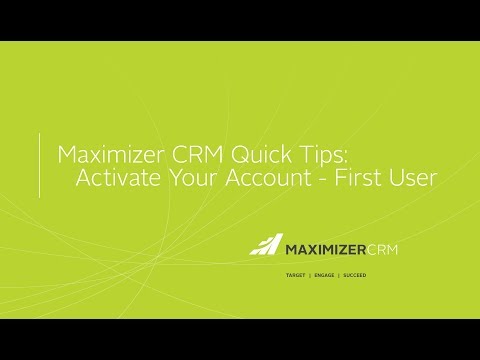 Maximizer CRM - How to Activate your Account