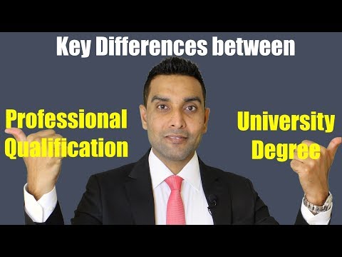 What is Key Difference between Professional Qualification -vs- University Degree | Adnan Sohail