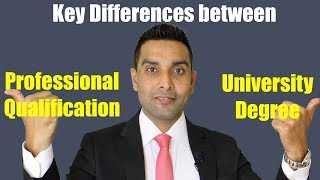 What is Key Difference between Professional Qualification -vs- University Degree | Adnan Sohail