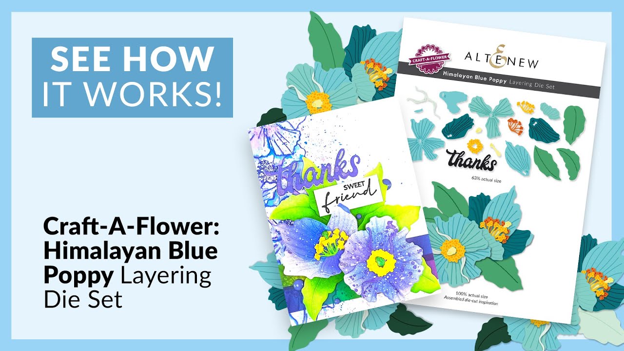 Craft-A-Flower: Himalayan Blue Poppy Layering Die Set