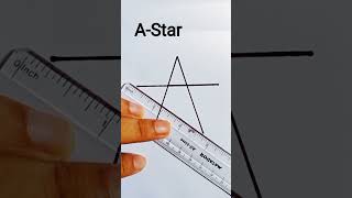 Star Drawing With The Letter A Easy Technique