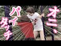 【ミニスカ】登り棒で鬼ごっこ!素早い私なら逃げられる💛💚❤️