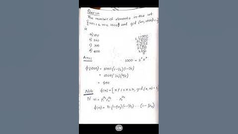 Csir net mathematics number theory problem 10