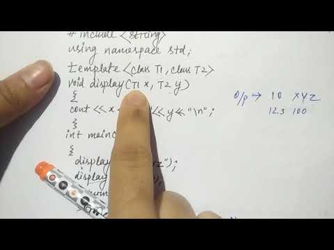 function template with multiple parameters in c++ | Hindi | Lec-125 | Niharika Panda