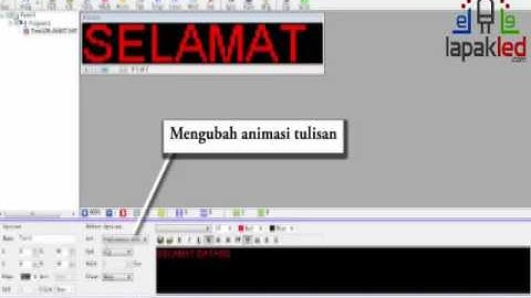 Cara set running text usb 100x20