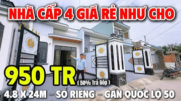 NHÀ CẤP 4 GIÁ RẺ QUỐC LỘ 50 GẦN BÌNH CHÁNH , DT 4.8x24m , sổ hồng riêng , ngân hàng hổ trợ vay 70%