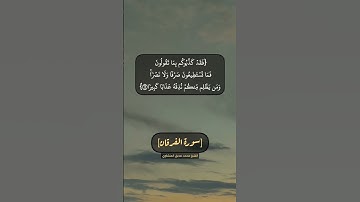 سورة الفرقان الآية ١٨ و ١٩ بصوت الشيخ محمد صديق المنشاوي
