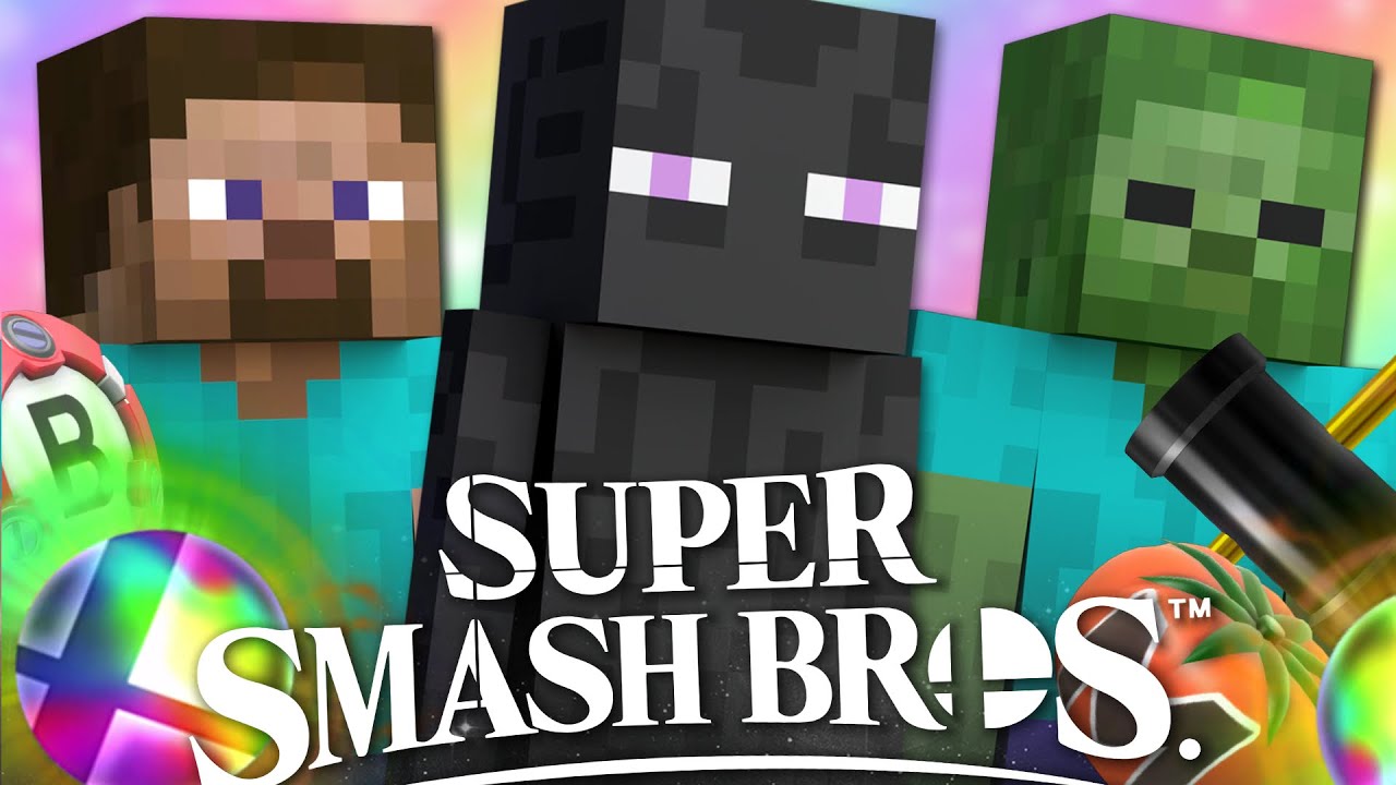 MINECRAFT ARRIVE DANS SUPER SMASH BROS ! ON TESTE LE MEILLEUR PERSO DU JEU  ! 