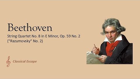 Beethoven - String Quartet No. 8 in E Minor, Op. 59 No. 2 ("Razumovsky" No.  2)