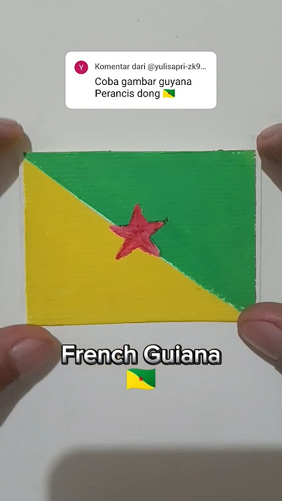 Bendera Guyana Perancis 🇬🇫 Flag of French Guiana #shorts  #gambar #bendera #flagdrawing