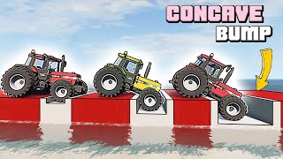 What vehicles will pass through CONCAVE BUMPS in BeamNG Drive