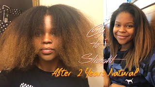 Straightening My Natural Hair After 2 Years! | No Heat Damage