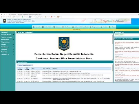 Cara mendownload & print data profil desa/kelurahan