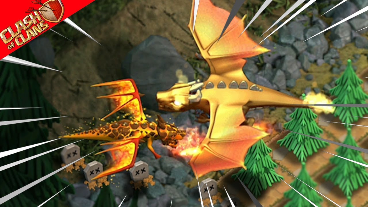 SUPERDRACHE GEGEN GOLDENEN DRACHEN! 😱 Clash of Clans * CoC [deutsch/german] YouTube