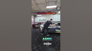 Chrome wrapping this C8 Corvette! #asmr #asmrsounds #wrap #carwrap #corvette #chrome