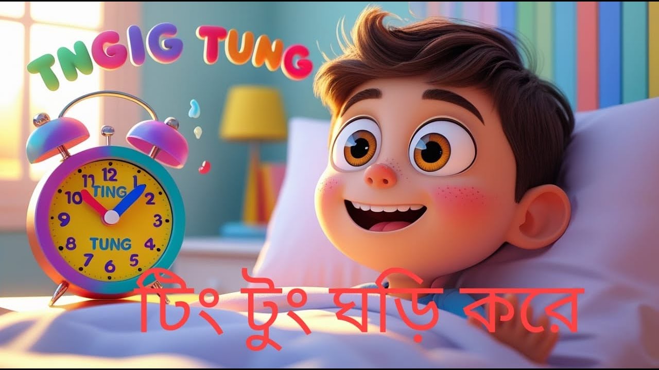 Ting Tung Ghori | Morning Routine Bangla Rhyme for Kids | 3D Cartoon Nursery Song
