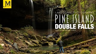 Landscape Photography at Pine Island Double Falls in the Daniel Boone National Forest in Kentucky