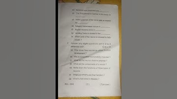 5th semester zoology honours Samalpur University DSE-II (Basics of Neuroscience) question 2021