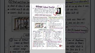 थार्नडाइक का अधिगम सिद्धांत (Thorndike's Learning Theory) # CTET, UPTET &amp; Other State tet