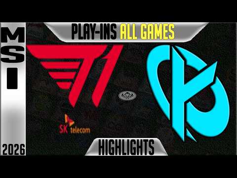 T1 vs KC Highlights ALL GAMES | MSI 2026 Play-In Day 2 | T1 vs Karmine Corp