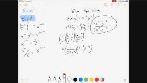 Exponent Rules in Algebra (with an economics application)