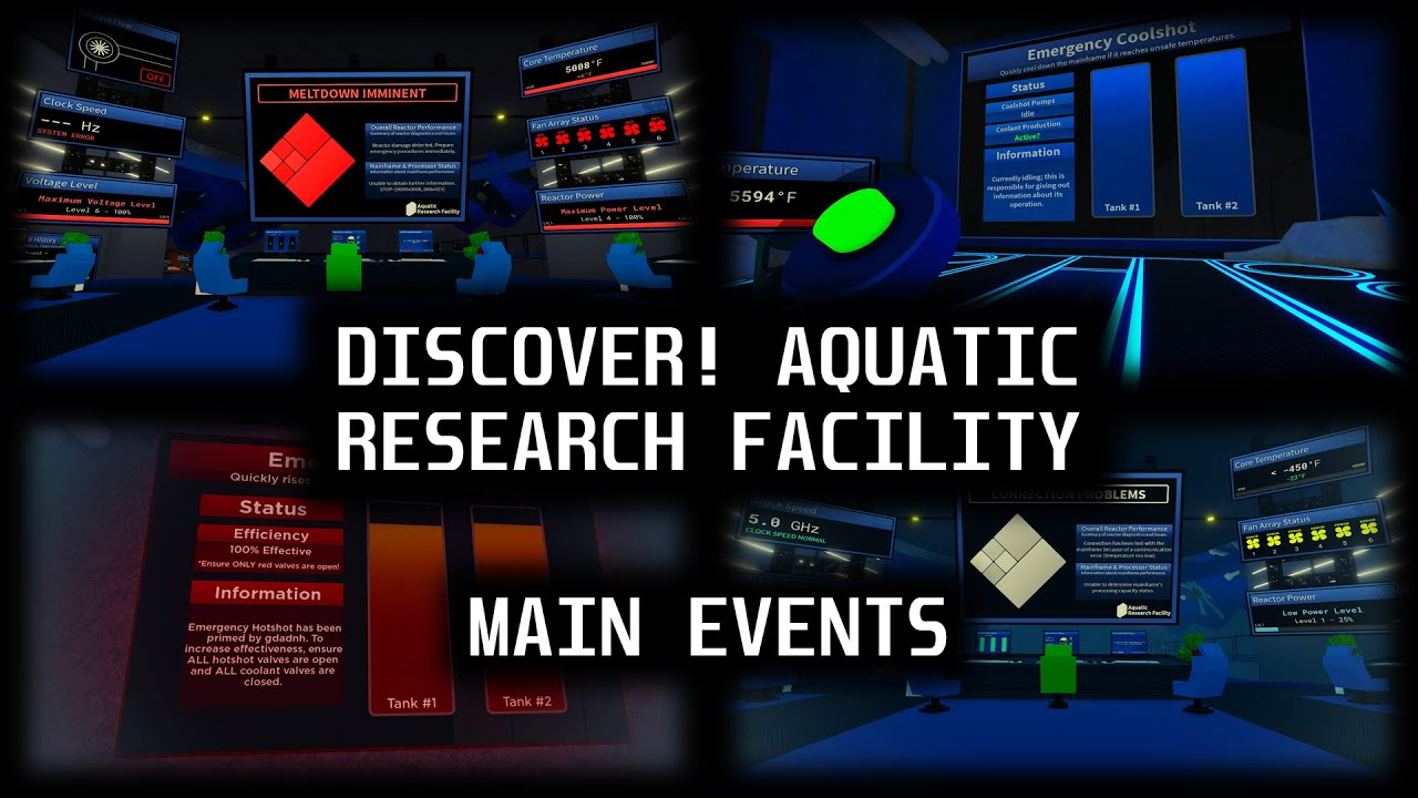 Discover! Aquatic Research Facility - Main Events