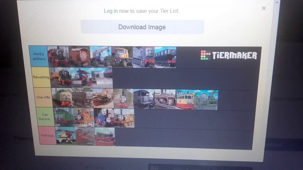 List of TierMaker Returnees for Thomas & Friends I made the third time