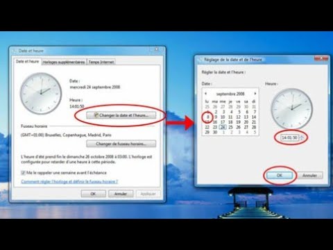 comment changer l'heure et la date dans votre ordinateur