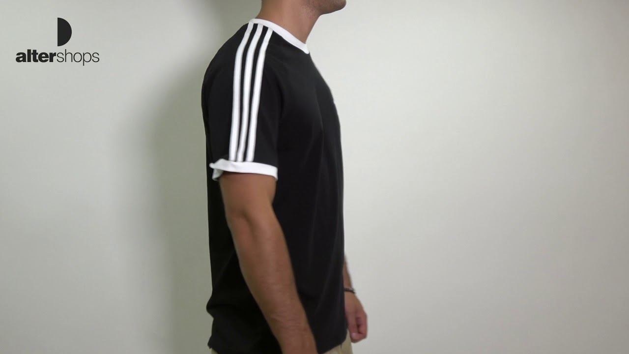 hielo tienda Meseta adidas Originals 3 Stripes TEE CW1202 - YouTube