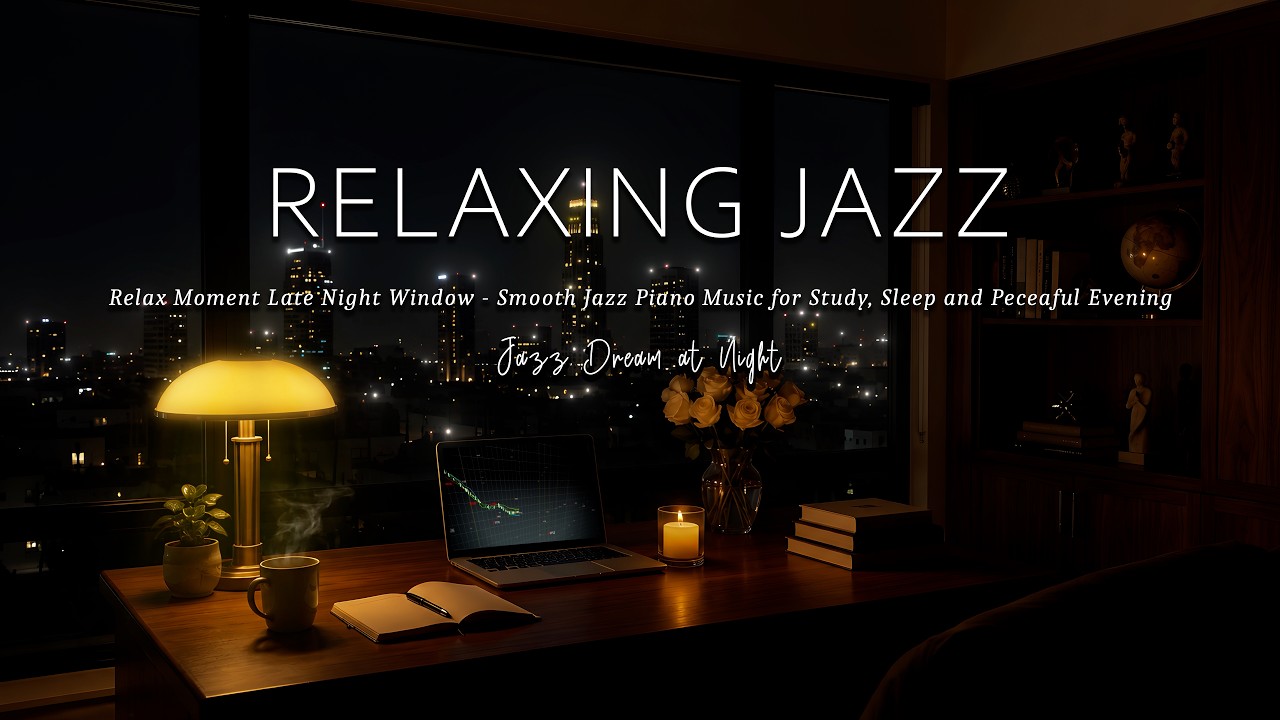 Relax Moment Late Night Window - Smooth Jazz Piano Music for Study, Sleep and Peceaful Evening
