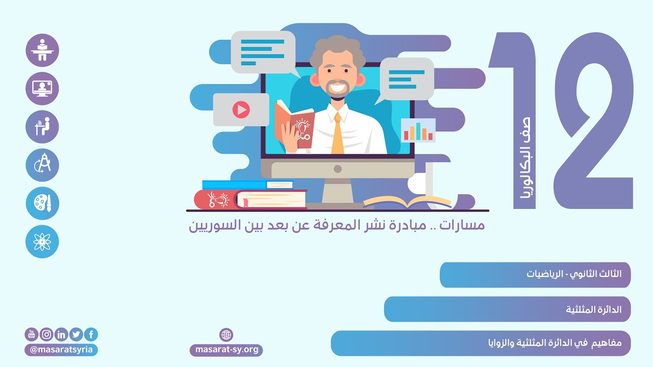 مفاهيم  في الدائرة المثلثية والزوايا | درس الدائرة المثلثية | الرياضيات الثالث الثانوي