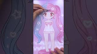 Kawaii Anime Girl Sticker Book #diy #art #handmade #paperdiy