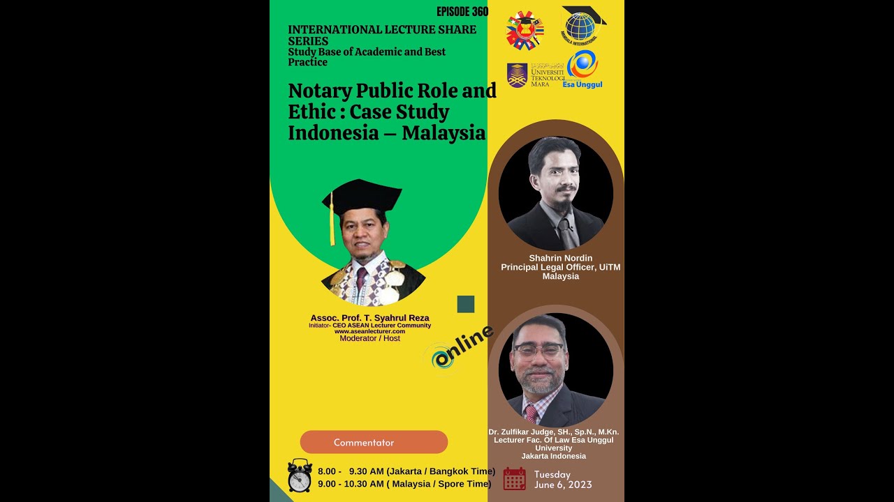 Comparative Study of Lawyer and Notary Public in Indonesia & Malaysia