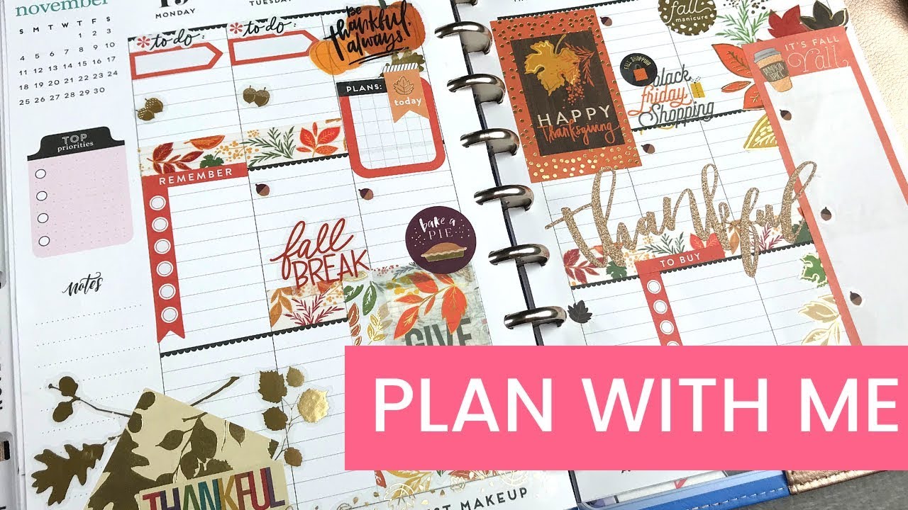 День благодарения 2018: планируйте вместе со мной в The Happy Planner
