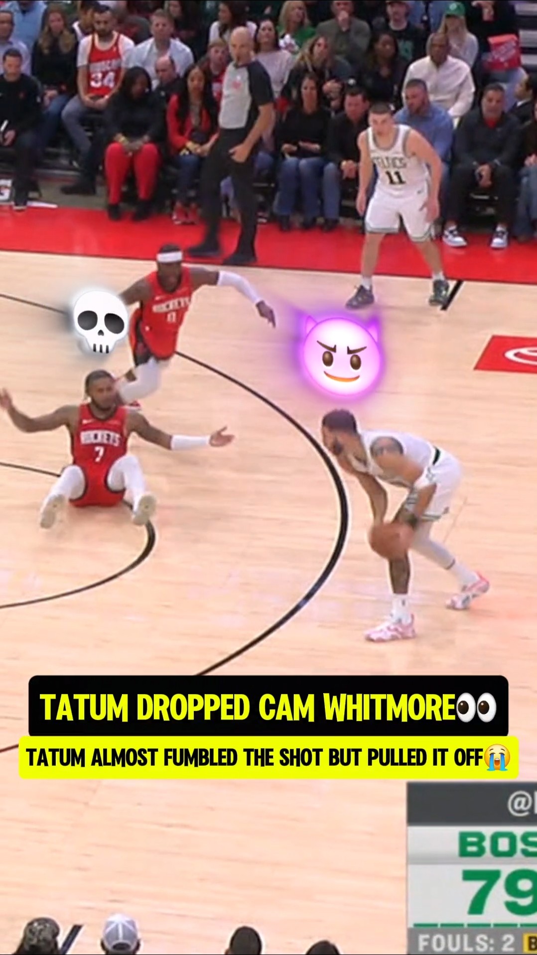 Tatum almost fumbled the clip?