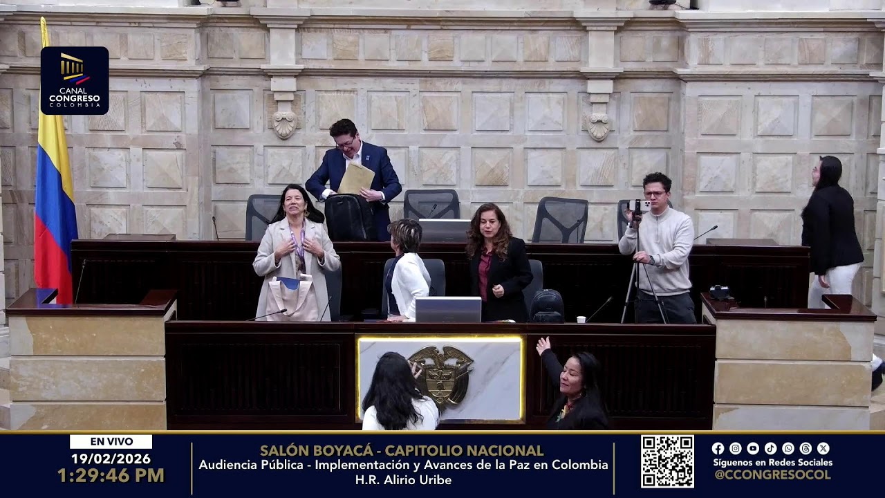 AUDIENCIA PÚBLICA - IMPLEMENTACIÓN Y AVANCES DE LA PAZ EN COLOMBIA   - Febrero 19 de 2026