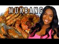 SPICY KING CRAB LEGS & SHRIMP SEAFOOD BOIL MUKBANG 먹방 EATING SHOW!