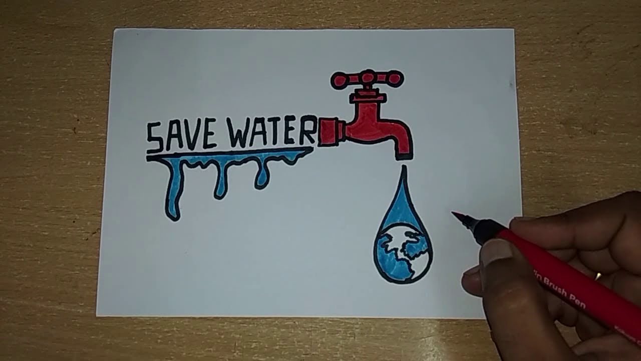 Poster on Save Water – India NCC