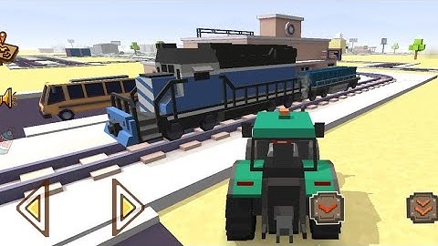 This is what happens when you get to the end station - Blocky Farming and Racing Simulator 4K