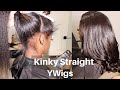 Kinky Striaght Blends SO GOOD 😍 | YWigs Microlink Weft Extensions