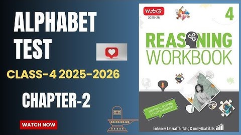🎗SOF REASONING WORKBOOK CLASS-4 🥉 ALPHABET TEST CHAPTER-2 🎊 MTG BOOKS