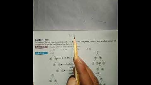 CLASS 4th- CBSE-Ch.6 Factors and Multiples (exercise 6.3 factor tree method).