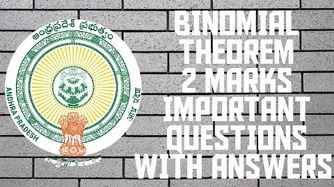 ### MATHS 2A BINOMIAL THEOREM 2 MARKS IMPORTANT QUESTIONS WITH ANSWERS ###