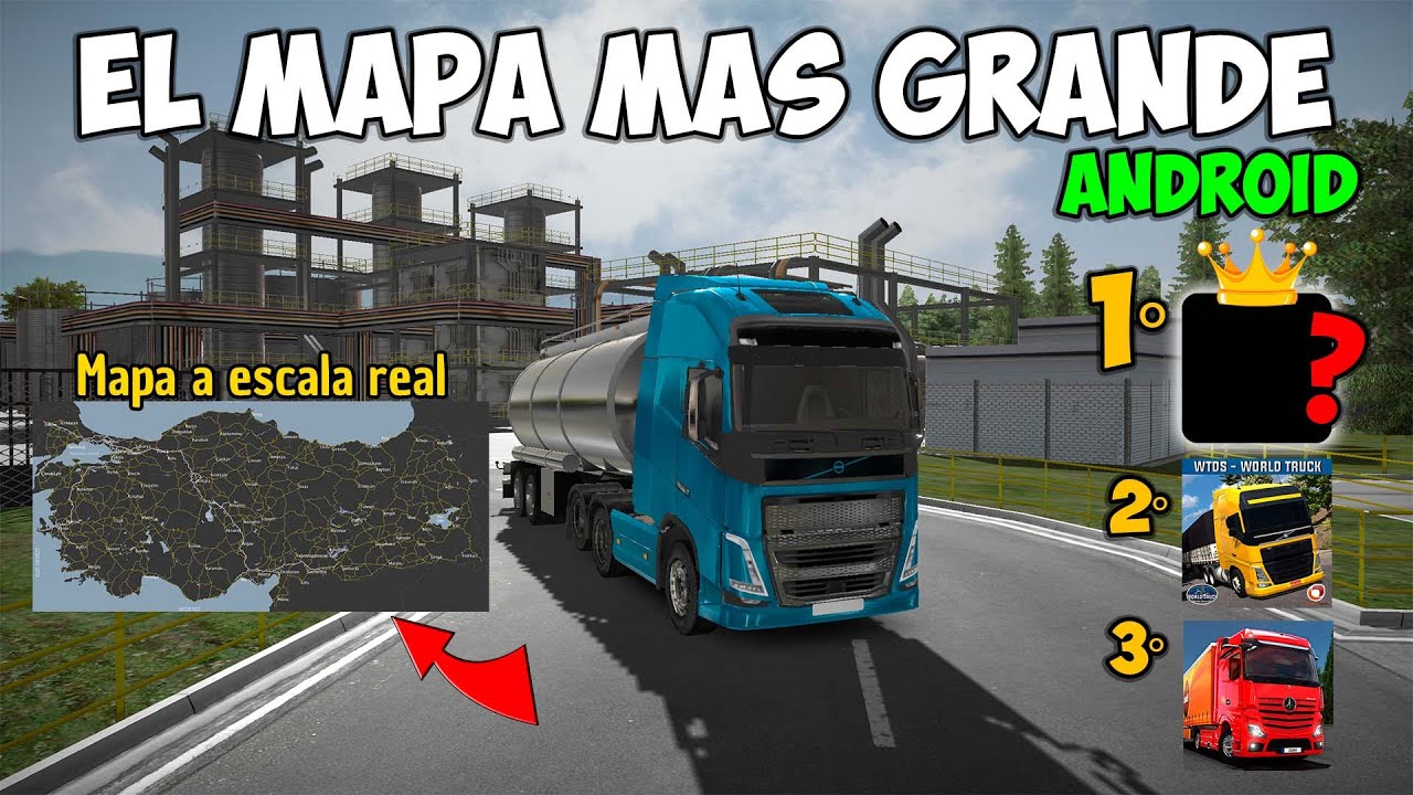EL VIDEOJUEGO DE CAMIONES CON EL MAPAS MAS GRANDE EN ANDROID - YouTube
